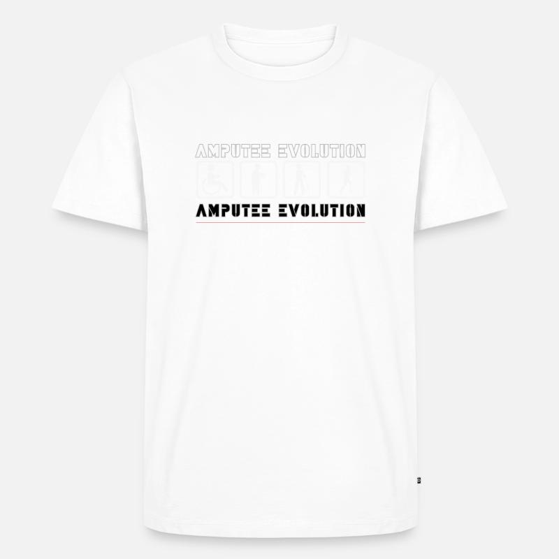 Amputee Evolution - Männer Premium Bio T-Shirt - Weiß