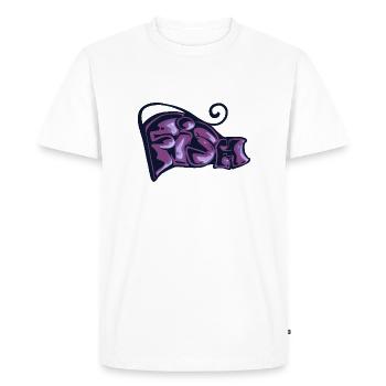 Graff Cat - Men's Premium Organic T-Shirt - white - Front - Nico (187cm)