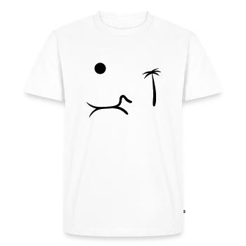 Vacances d’été teckel - T-shirt Premium bio Homme - blanc - Devant - Nico (187cm)