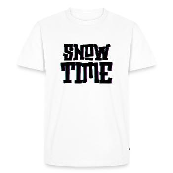 Neige hivernale - T-shirt Premium bio Homme - blanc - Devant - Nico (187cm)