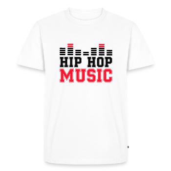 Musique Hip Hop - T-shirt Premium bio Homme - blanc - Devant - Nico (187cm)