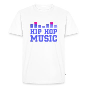 Musique Hip Hop - T-shirt Premium bio Homme - blanc - Devant - Nico (187cm)