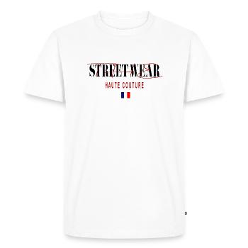 THE STREETWEAR haute couture france - Men's Premium Organic T-Shirt - white - Front - Nico (187cm)