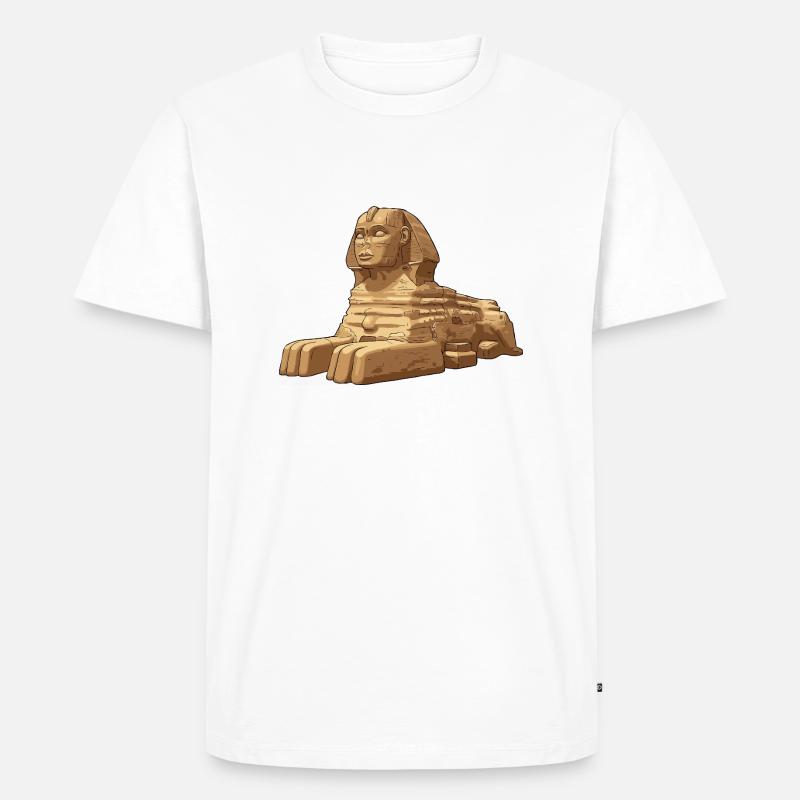 Sphinx von Gizeh - Männer Premium Bio T-Shirt - Weiß