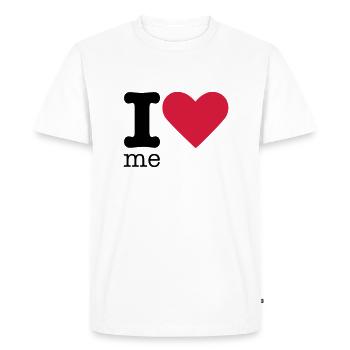 I Love Me - T-shirt Premium bio Homme - blanc - Devant - Nico (187cm)