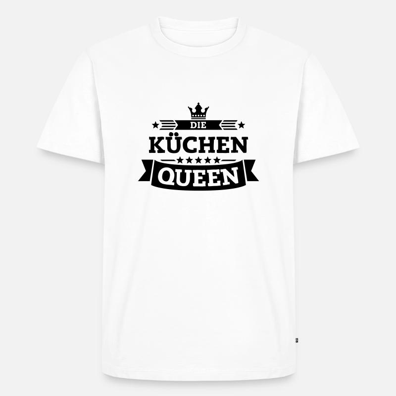 Die Küchen-Queen - Männer Premium Bio T-Shirt - Weiß