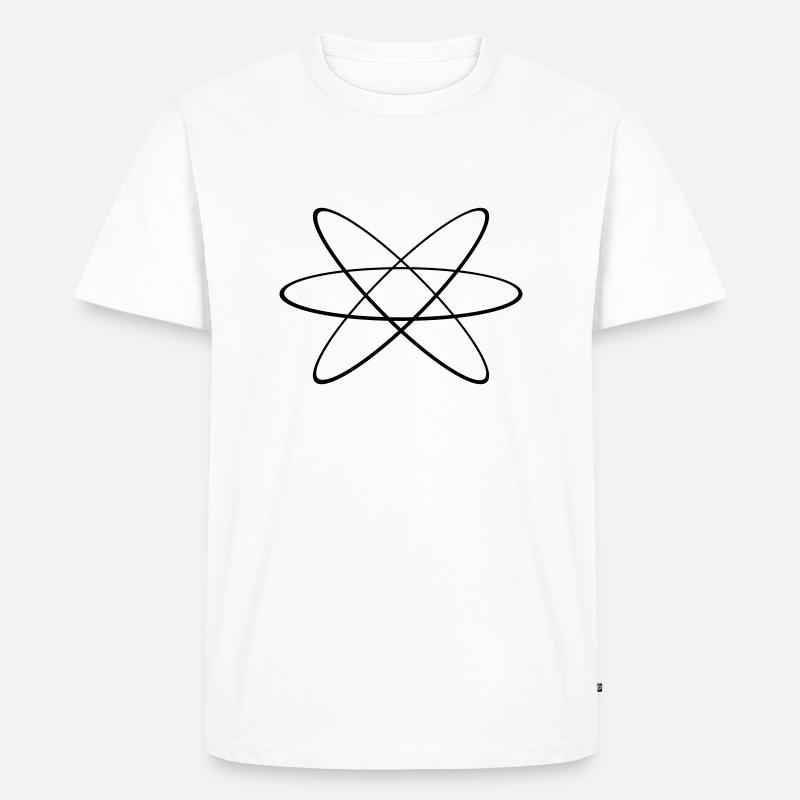 Atom 1c - Männer Premium Bio T-Shirt - Weiß
