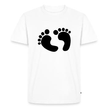 Pieds de Bébé - T-shirt Premium bio Homme - blanc - Devant - Nico (187cm)
