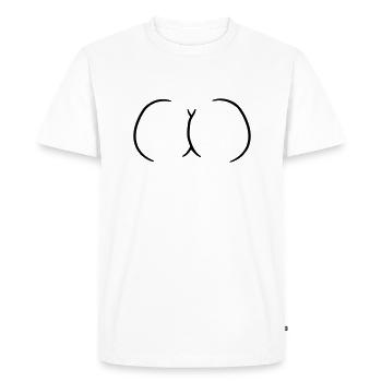 bake nude woman sexy ass butt ass butt hot - Men's Premium Organic T-Shirt - white - Front - Nico (187cm)