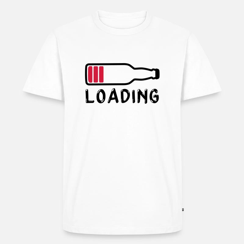 loading beer drink - loading - Men's Premium Organic T-Shirt - white