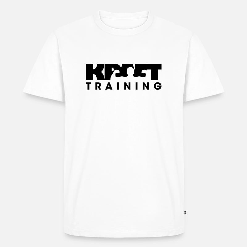 krafttraining - Männer Premium Bio T-Shirt - Weiß