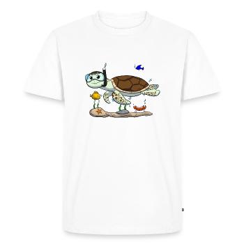 Scuba Diving Turtle Fish Diving I Gift - Men's Premium Organic T-Shirt - white - Front - Nico (187cm)