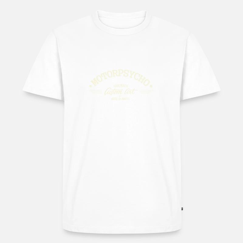 Motorpsycho1 - Männer Premium Bio T-Shirt - Weiß