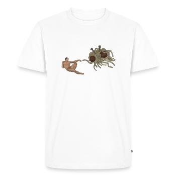 The Creation of Adam - Men's Premium Organic T-Shirt - white - Front - Nico (187cm)