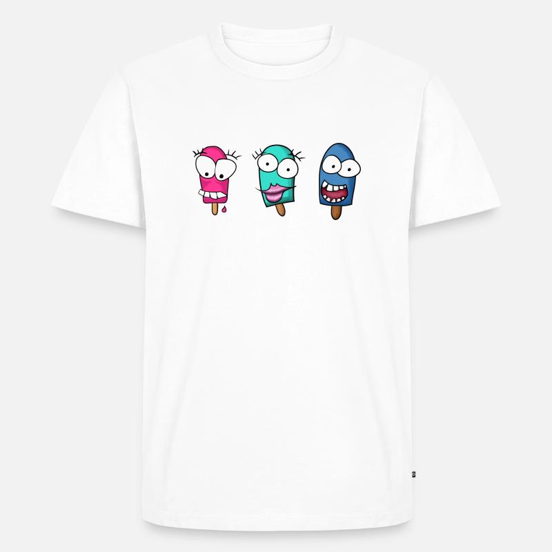 Eis - Männer Premium Bio T-Shirt - Weiß