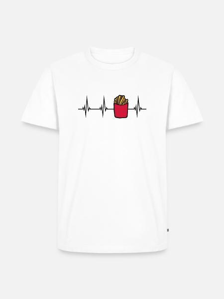 Pulse French Fries - Men's Premium Organic T-Shirt - white