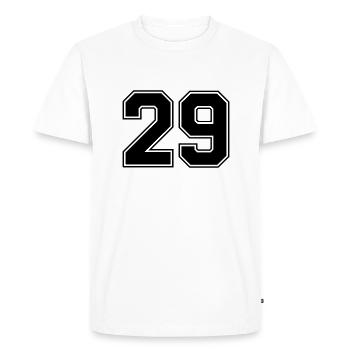 29 - Men's Premium Organic T-Shirt - white - Front - Nico (187cm)