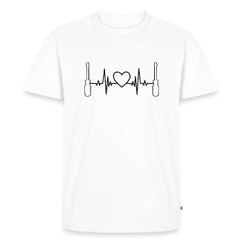 Artisan Tournevis Mécanicien Artisanat - T-shirt Premium bio Homme - blanc - Devant - Nico (187cm)