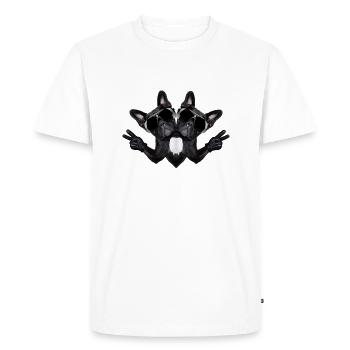 Chien abstrait - T-shirt Premium bio Homme - blanc - Devant - Nico (187cm)