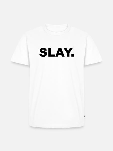 Jugendwort slay. - Männer Premium Bio T-Shirt - Weiß