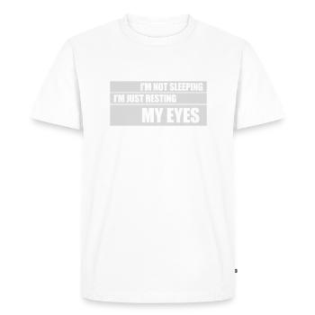je ne dors pas Citation - T-shirt Premium bio Homme - blanc - Devant - Nico (187cm)