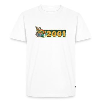 Lucky Ones est né en 2001 tee St. Patrick’s - T-shirt Premium bio Homme - blanc - Devant - Nico (187cm)