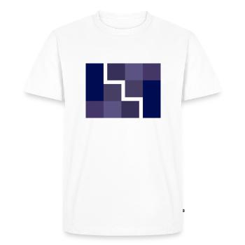 Géométrique - T-shirt Premium bio Homme - blanc - Devant - Nico (187cm)