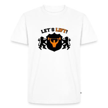 La musculation permet de soulever 2 - T-shirt Premium bio Homme - blanc - Devant - Nico (187cm)