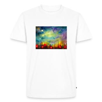 Fleurs de nuit étoilée - T-shirt Premium bio Homme - blanc - Devant - Nico (187cm)