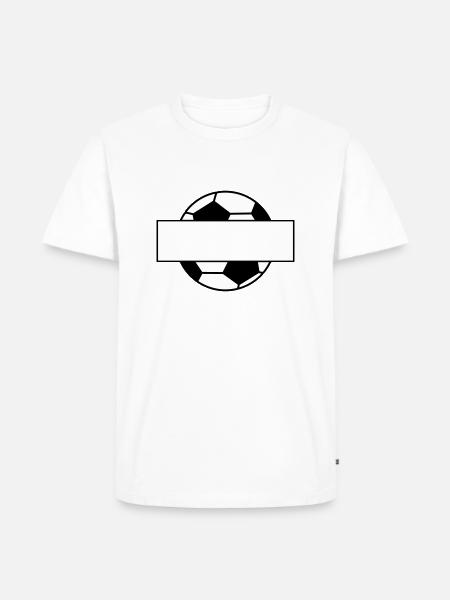 Fußball Namensschild - Männer Premium Bio T-Shirt - Weiß