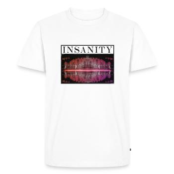 INSANITY - Men's Premium Organic T-Shirt - white - Front - Nico (187cm)