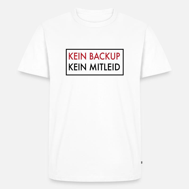 Backup - Männer Premium Bio T-Shirt - Weiß