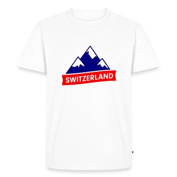 Suisse - T-shirt Premium bio Homme - blanc - Devant - Nico (187cm)