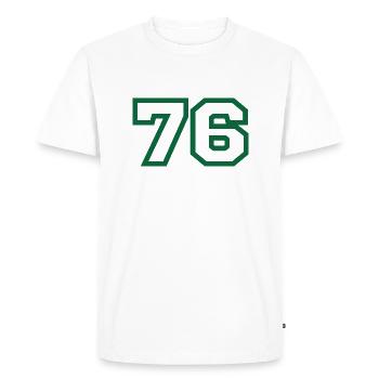 Number 76 sport - Men's Premium Organic T-Shirt - white - Front - Nico (187cm)