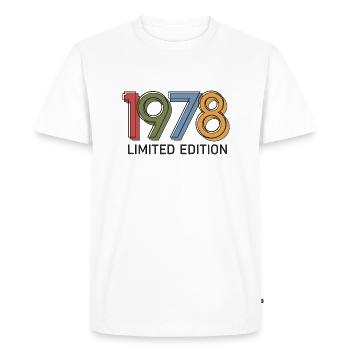 Vintage 1978 limited edition - Men's Premium Organic T-Shirt - white - Front - Nico (187cm)