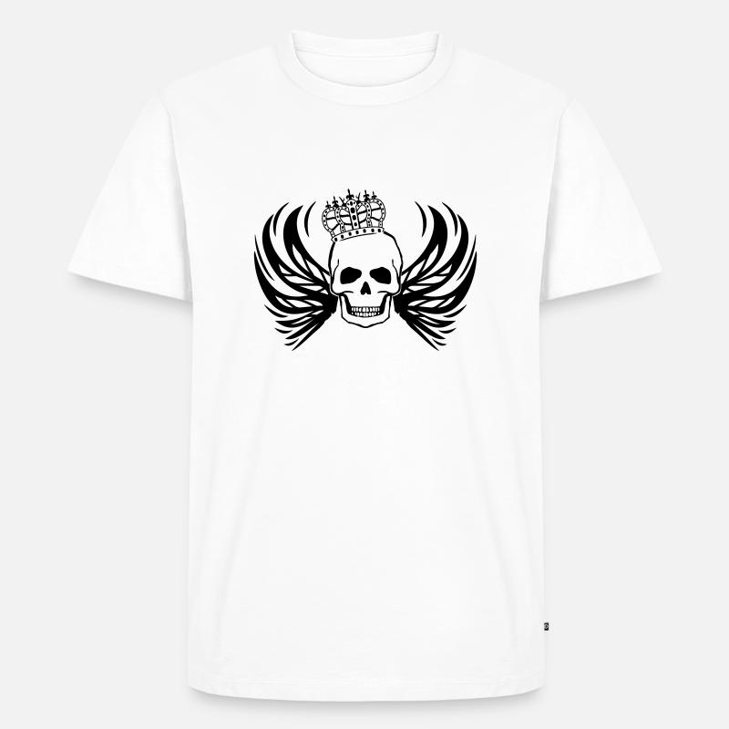 skull king - Männer Premium Bio T-Shirt - Weiß