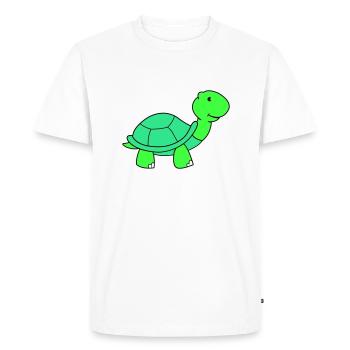 tortue - T-shirt Premium bio Homme - blanc - Devant - Nico (187cm)