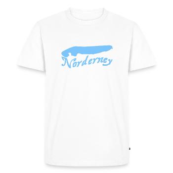 Tatouage Norderney - T-shirt Premium bio Homme - blanc - Devant - Nico (187cm)