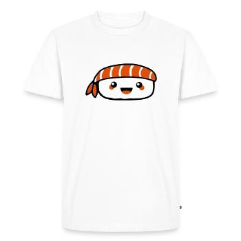 sushi - T-shirt Premium bio Homme - blanc - Devant - Nico (187cm)