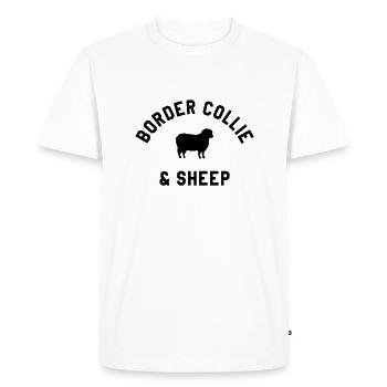 border collie and sheep - T-shirt Premium bio Homme - blanc - Devant - Nico (187cm)