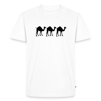 3 Camel - T-shirt Premium bio Homme - blanc - Devant - Nico (187cm)