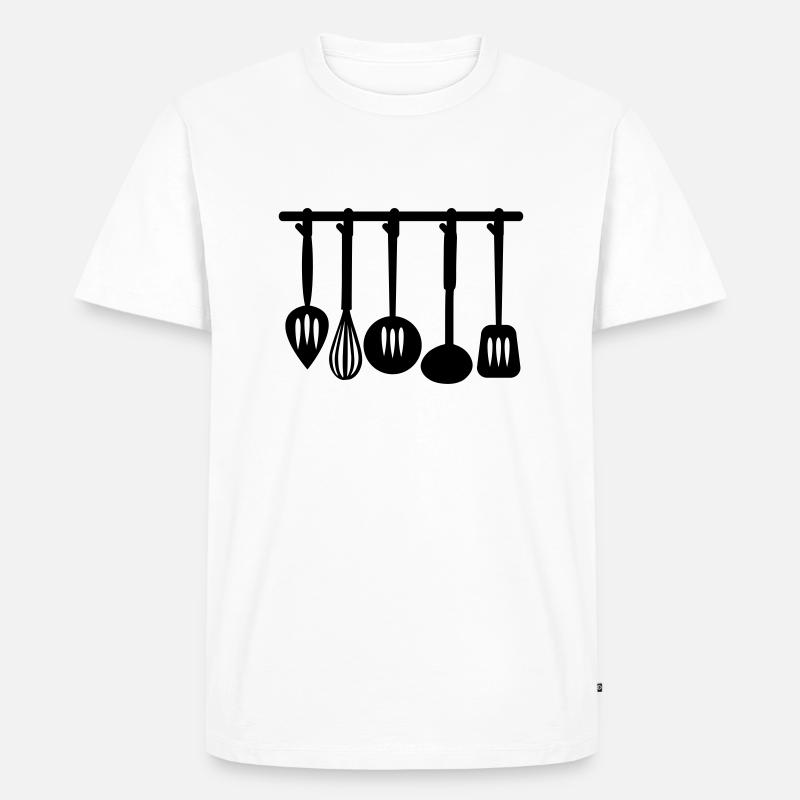 Küchenutensilien - Männer Premium Bio T-Shirt - Weiß