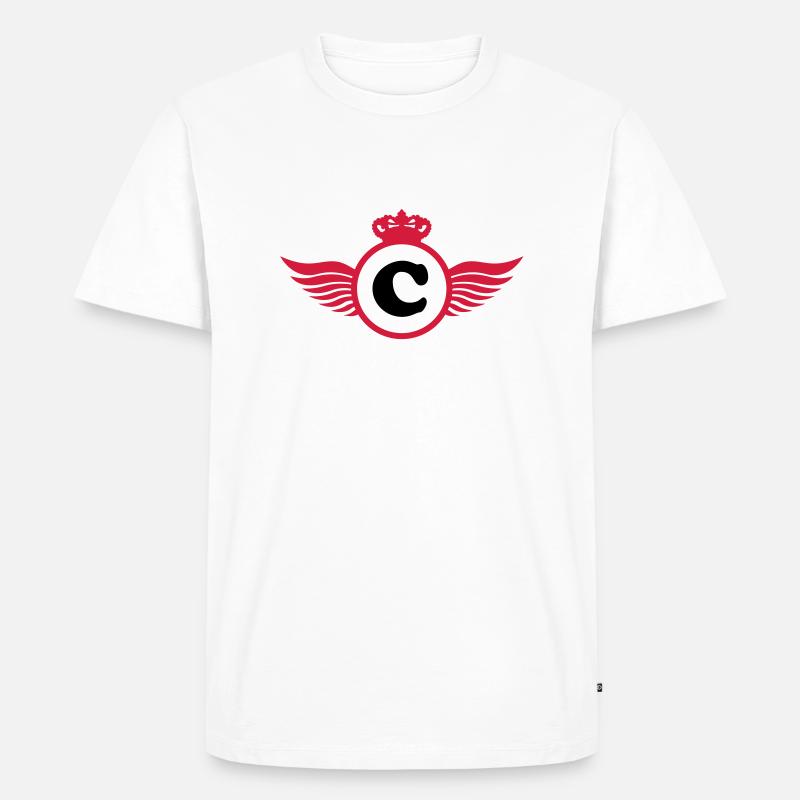 C Design - Männer Premium Bio T-Shirt - Weiß