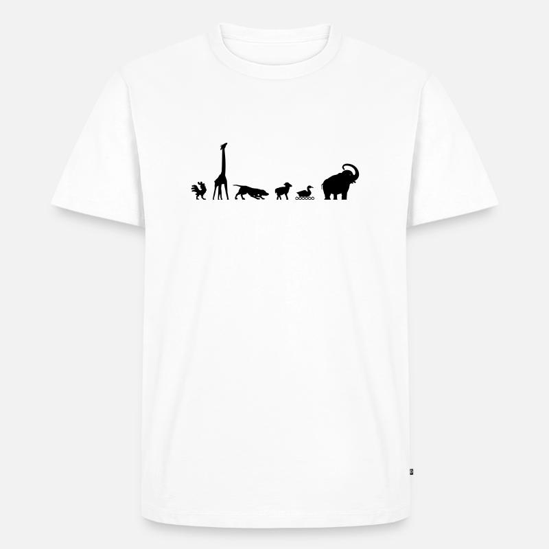 Arche, evolution - Männer Premium Bio T-Shirt - Weiß