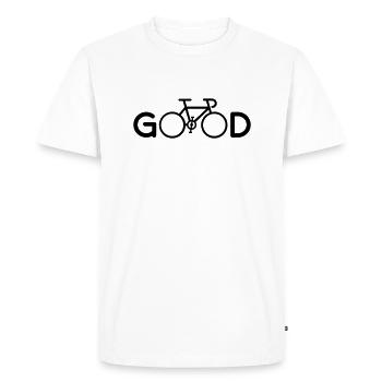bon vélo - T-shirt Premium bio Homme - blanc - Devant - Nico (187cm)