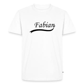 fabian - Men's Premium Organic T-Shirt - white - Front - Nico (187cm)