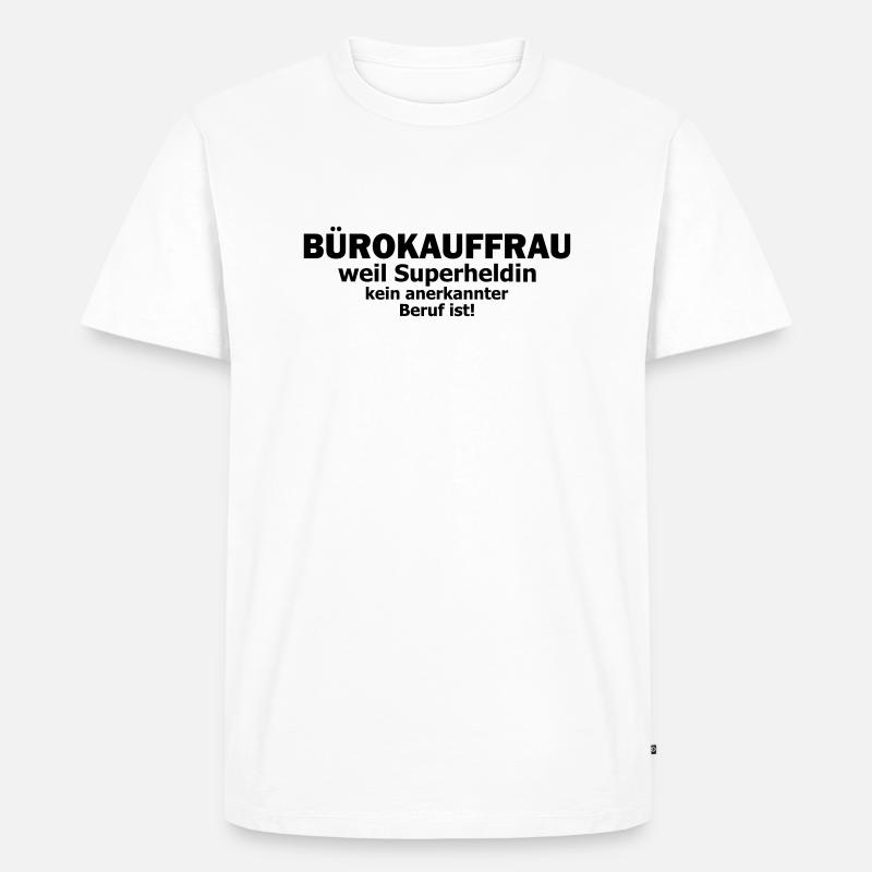 bürokauffrau - Männer Premium Bio T-Shirt - Weiß