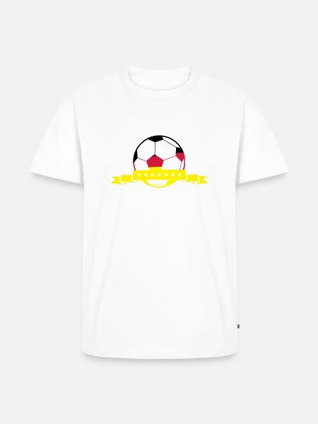 fussball deutschland - Männer Premium Bio T-Shirt - Weiß