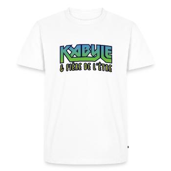 Kabyle et Fière d'être - T-shirt Premium bio Homme - blanc - Devant - Nico (187cm)