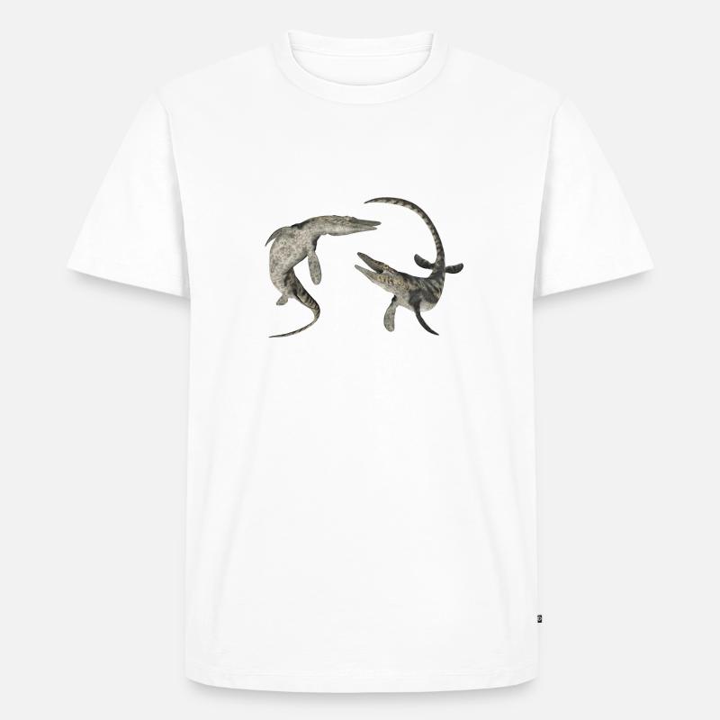 Mosasaurier Tylosaurus - Männer Premium Bio T-Shirt - Weiß
